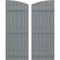 Ekena Millwork Americraft 6-Board (3 Batten) Wood Joined Board-n-Batten Shutters w/Ellipt Top, ARW401BE621X77CHH, PR ARW401BE621X77CHH - alternate 1